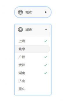 css3下拉城市选择多选代码