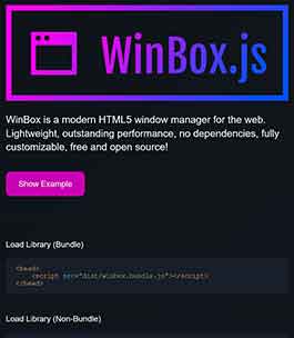 仿windows窗口效果的弹窗插件(WinBox.js)