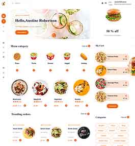 餐饮管理系统HTML5后台模板
