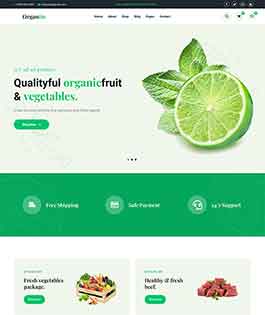 HTML5绿色有机食品电商网站商城模板