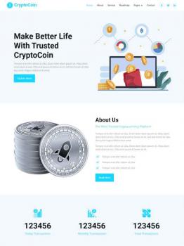 HTML5金融理财网站模板(cryptocoin)